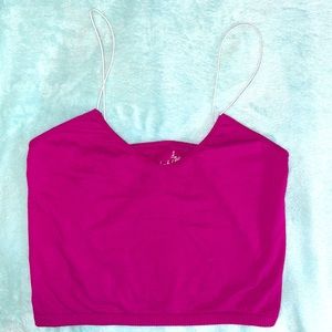 FREE PEOPLE fuchsia crop bralette